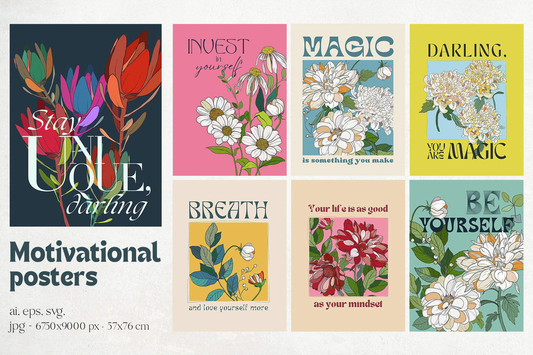 Casablanca Floral Modern Vector Flowers 7