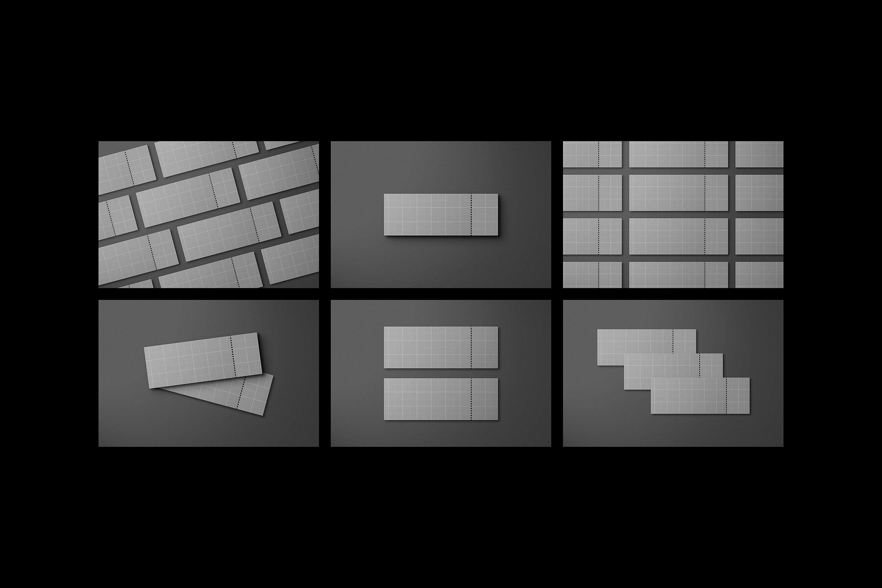 Event Ticket Mockups with Shadow Overlays 4