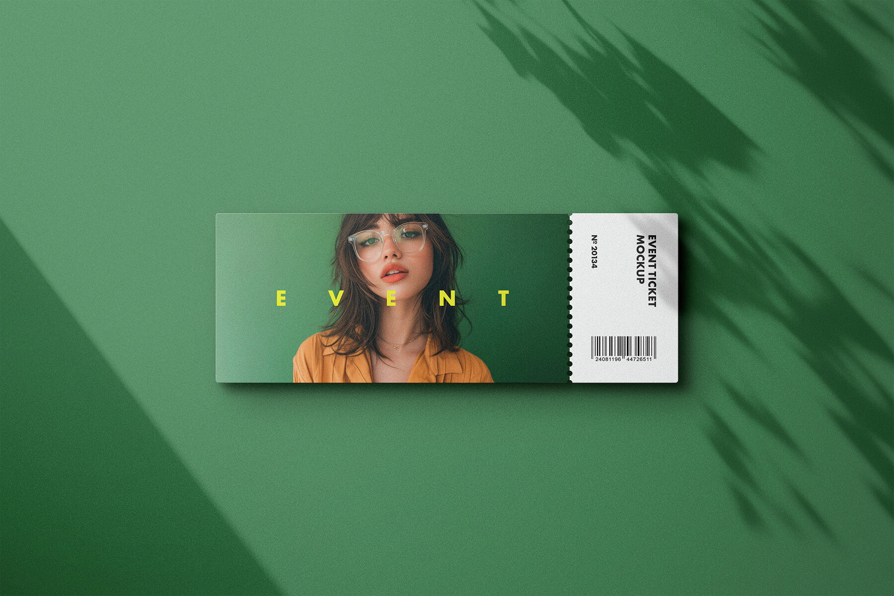 Event Ticket Mockups with Shadow Overlays 5