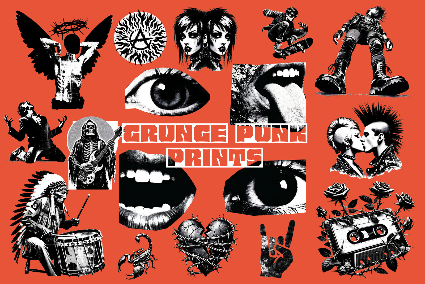 Grunge Punk Prints 1