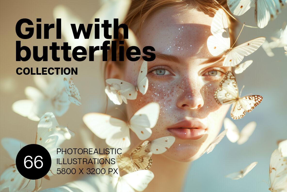 Girl with Butterflies 1