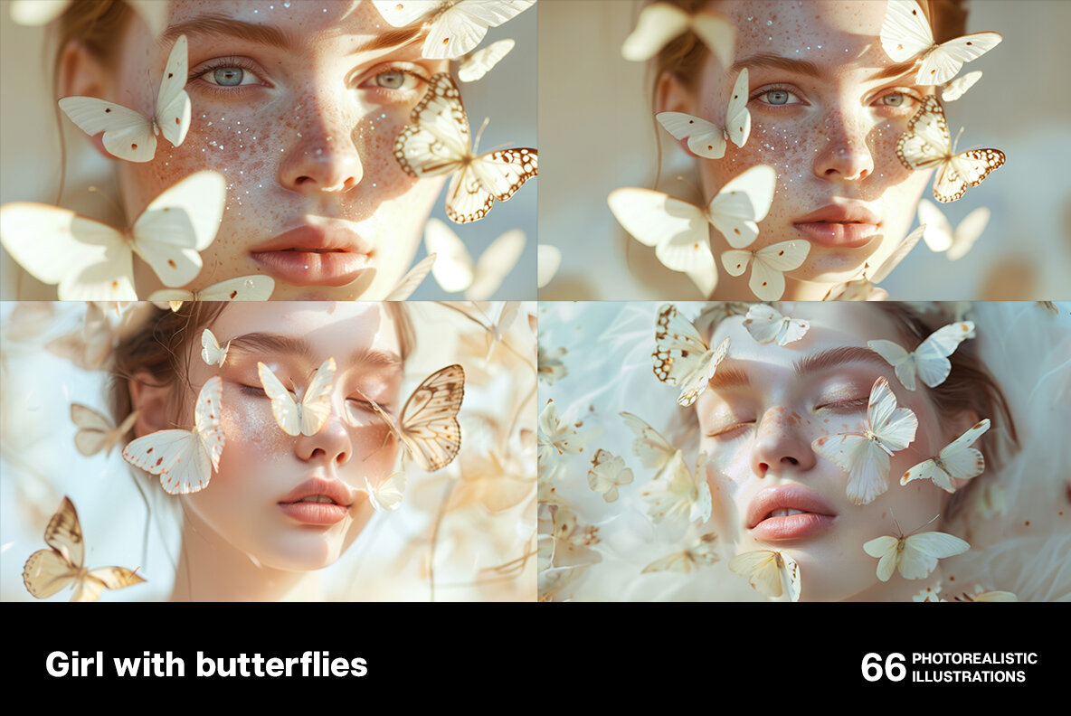 Girl with Butterflies 9