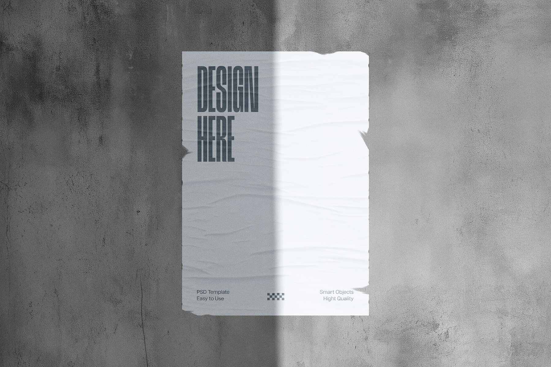 Concrete Wall Poster Mockup 3