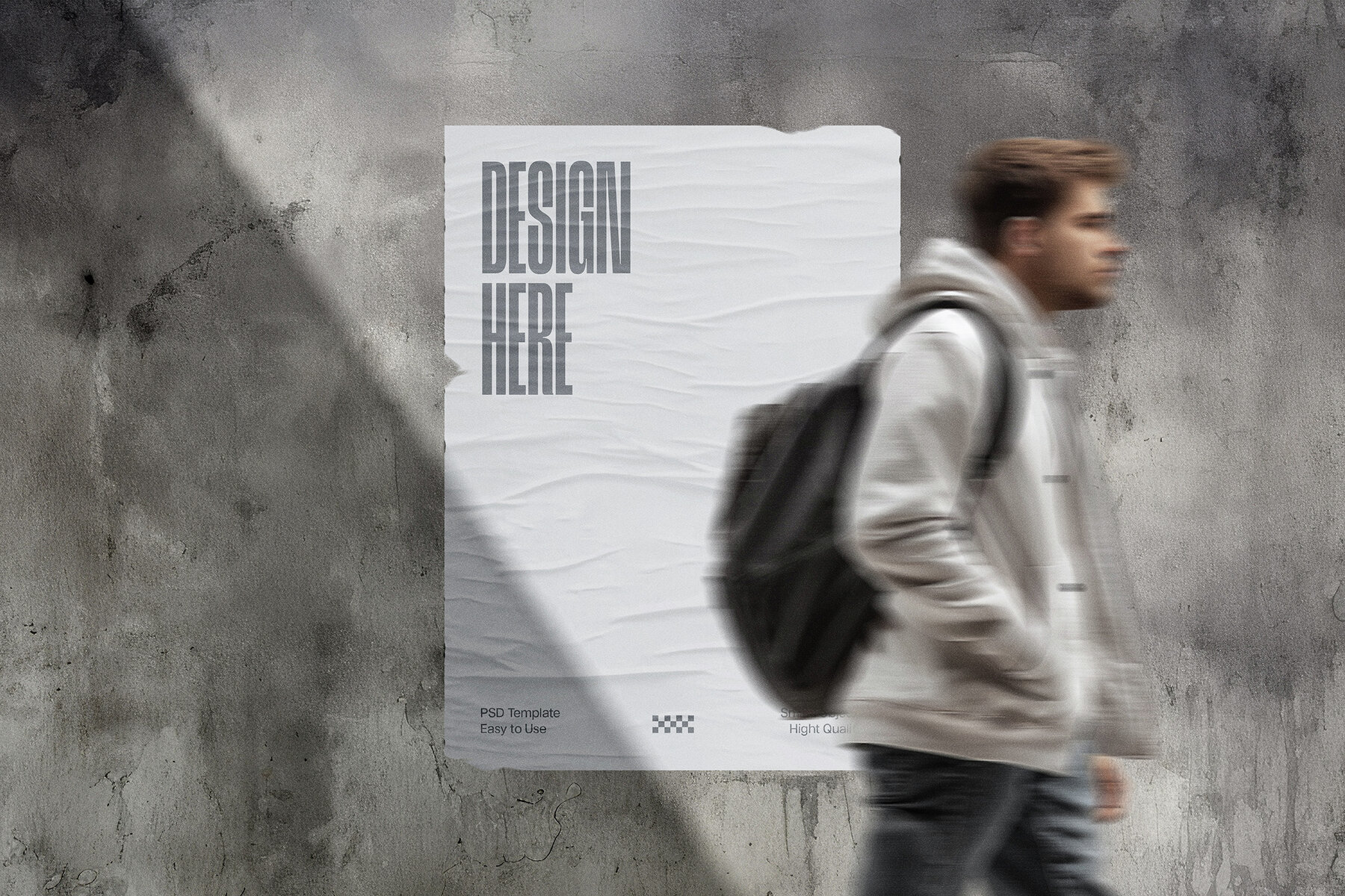 Concrete Wall Poster Mockup 8