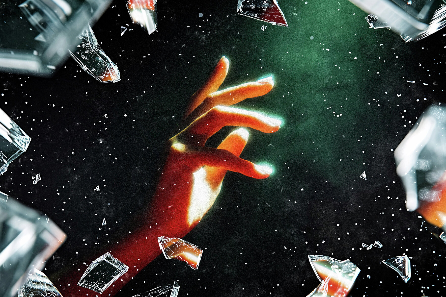 Glass Fragments Photo Effect 6