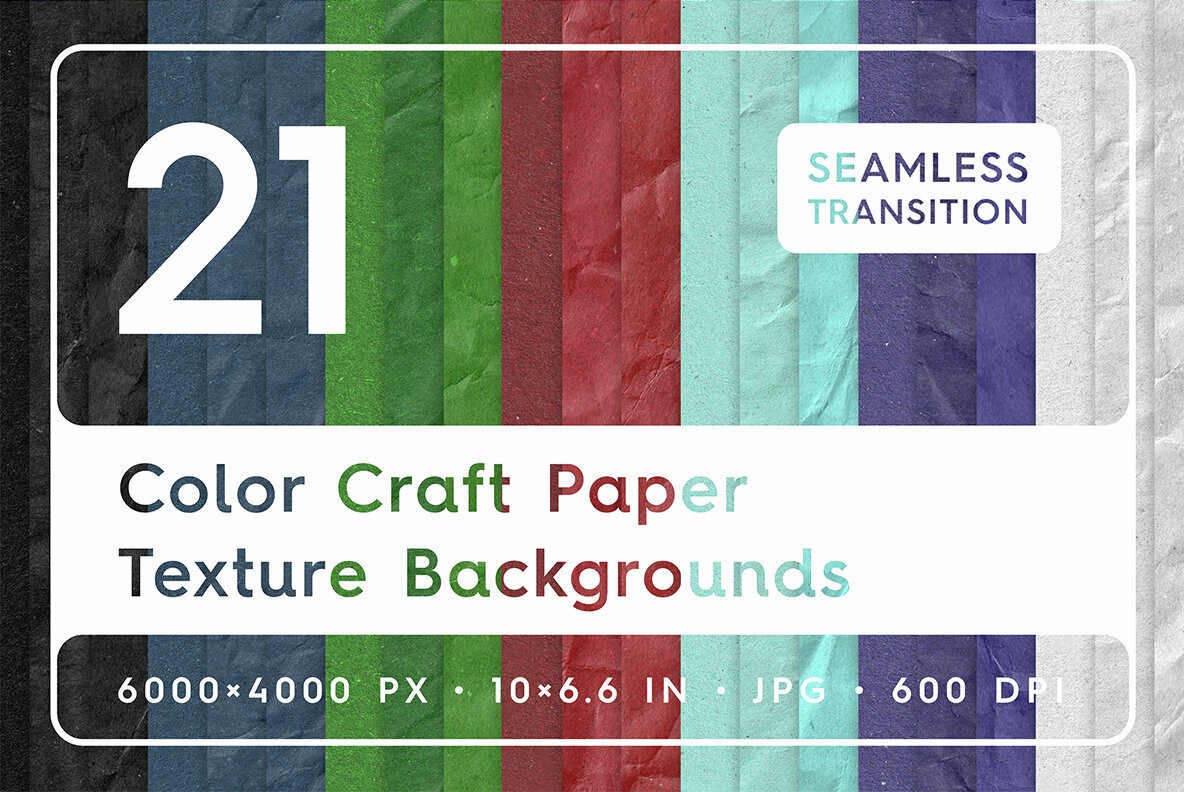 21 Color Craft Paper Texture Backgrounds 1