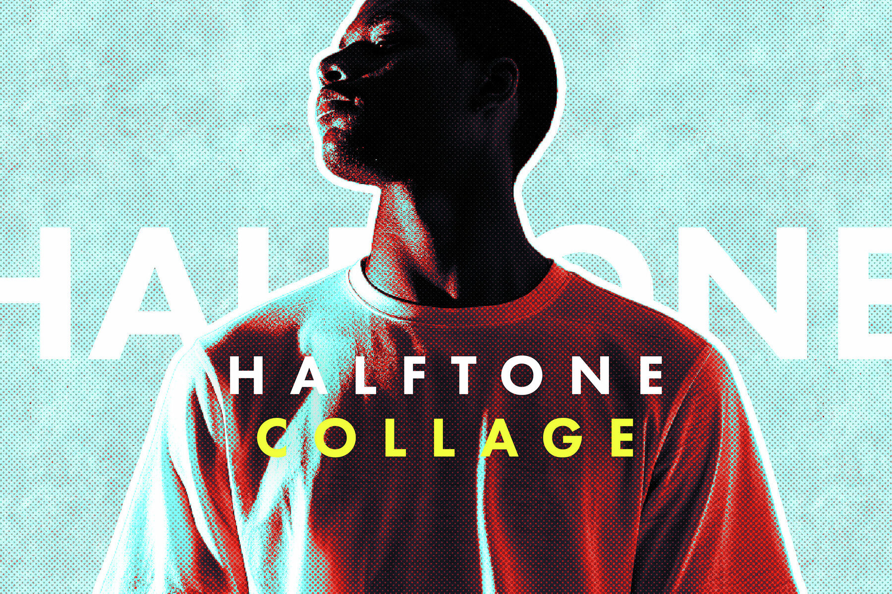 Halftone Collage Photo Effect 1