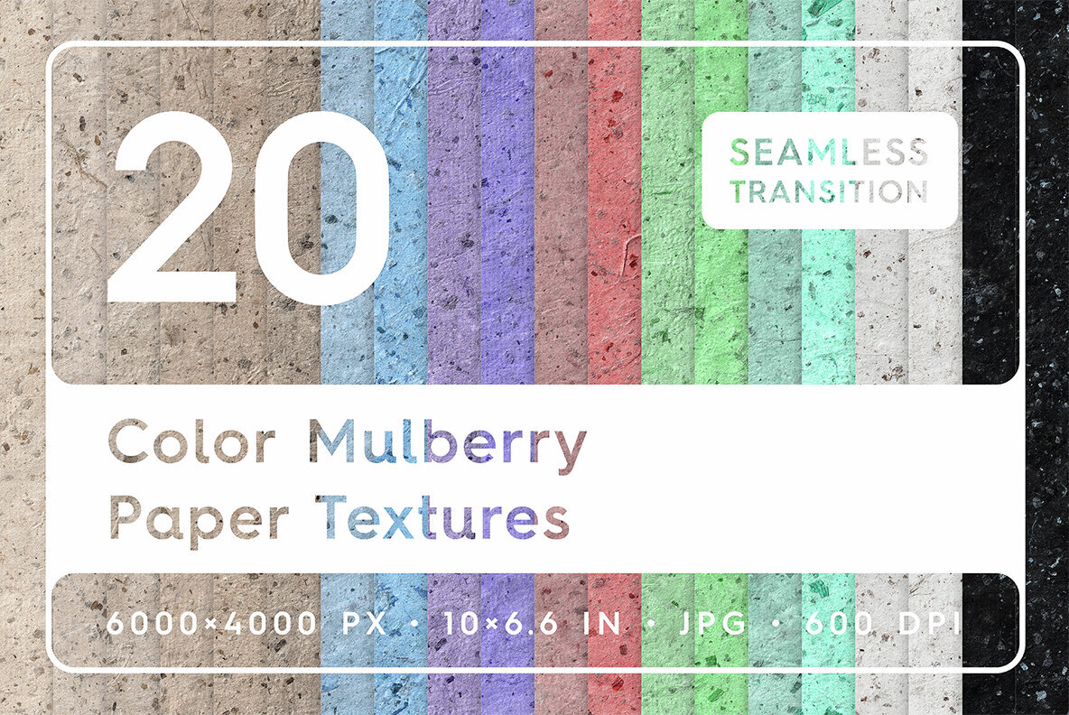 20 Color Mulberry Paper Texture Backgrounds 1