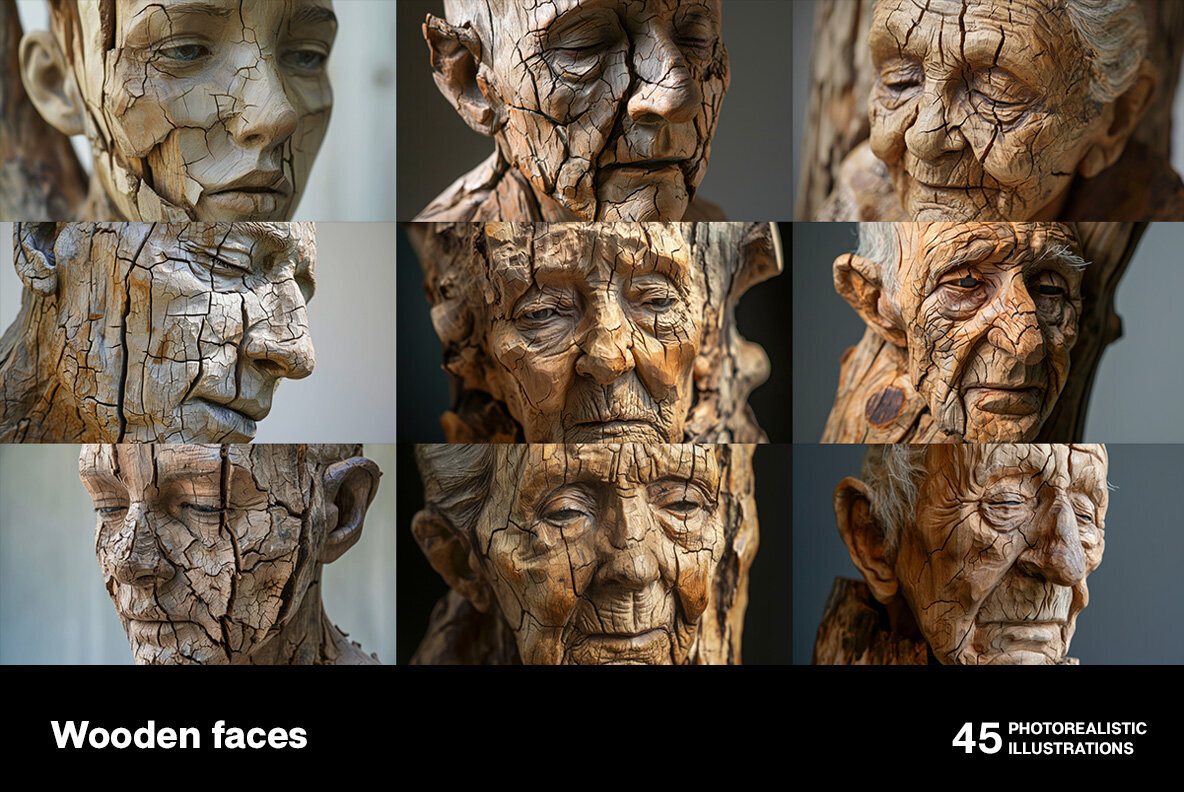 Wooden Faces 3