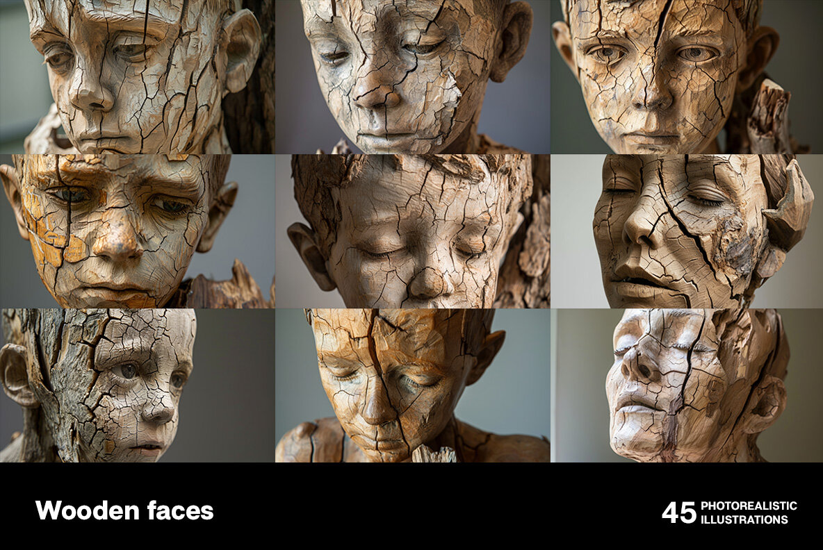 Wooden Faces 4