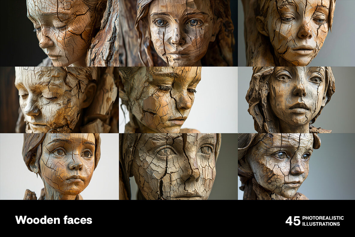 Wooden Faces 5
