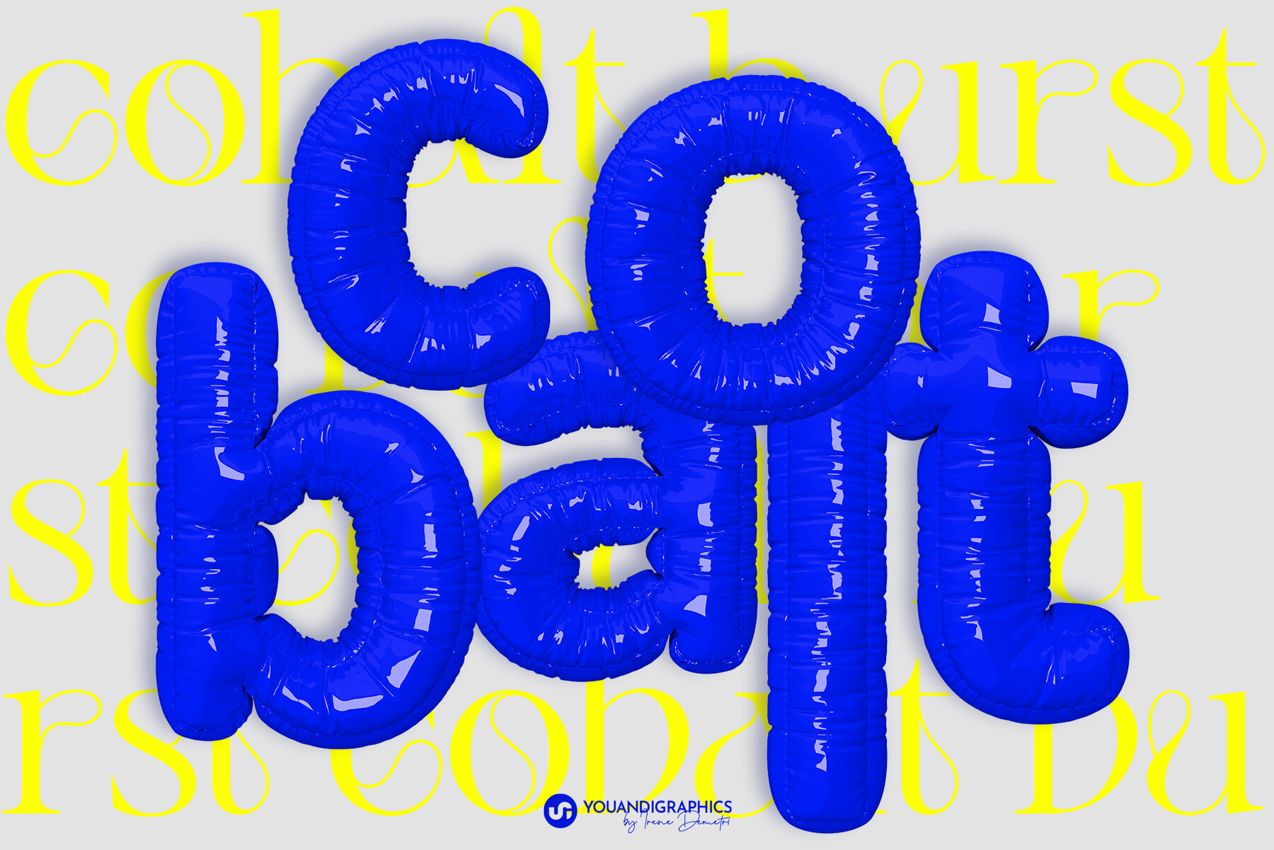 Cobalt Burst 3D Letters   Font 3