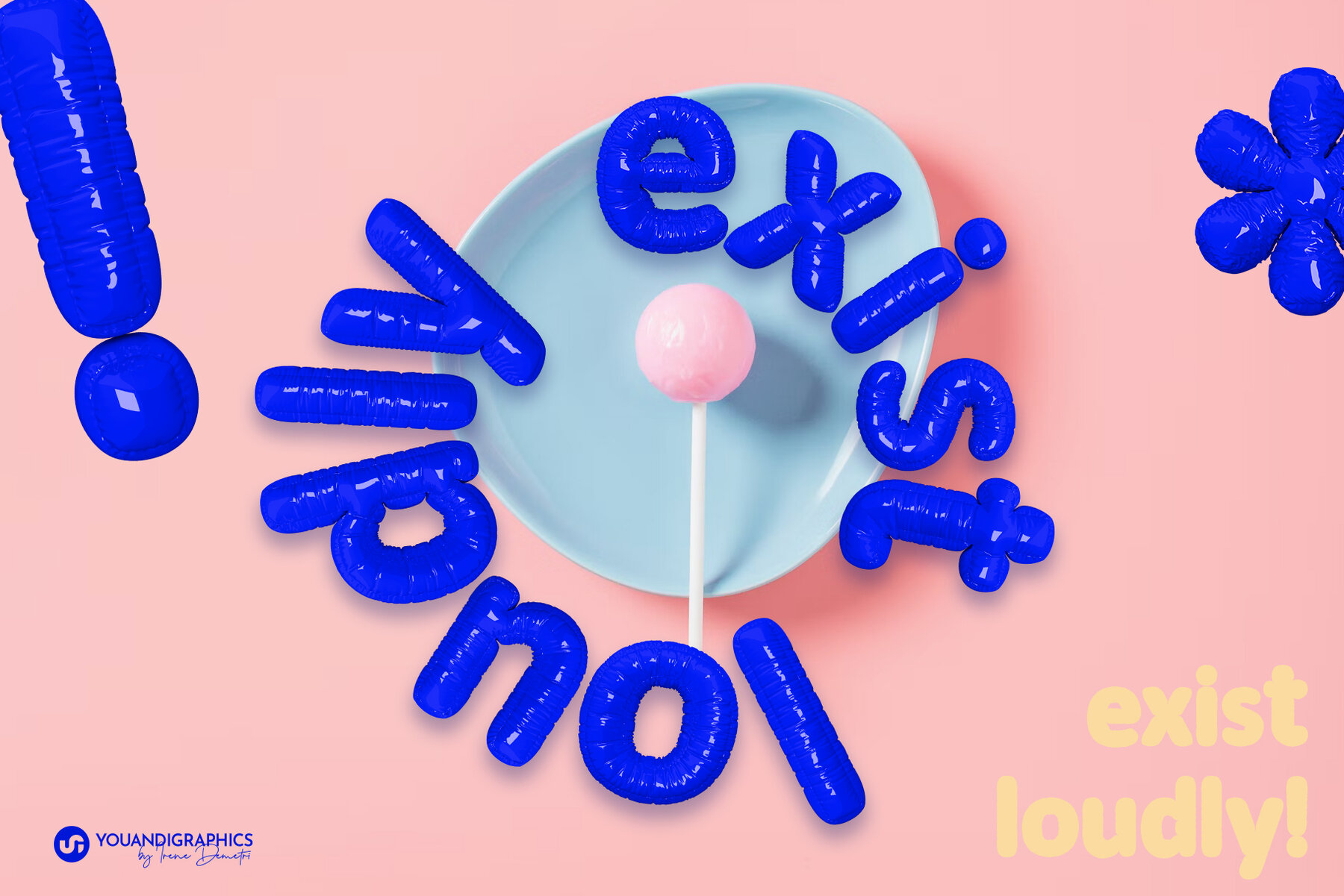 Cobalt Burst 3D Letters   Font 5