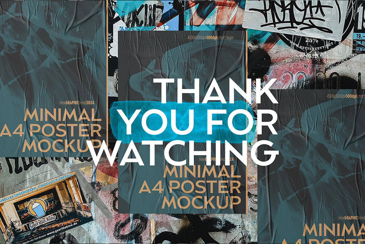 Minimal A4 Poster Mockup Scene 4