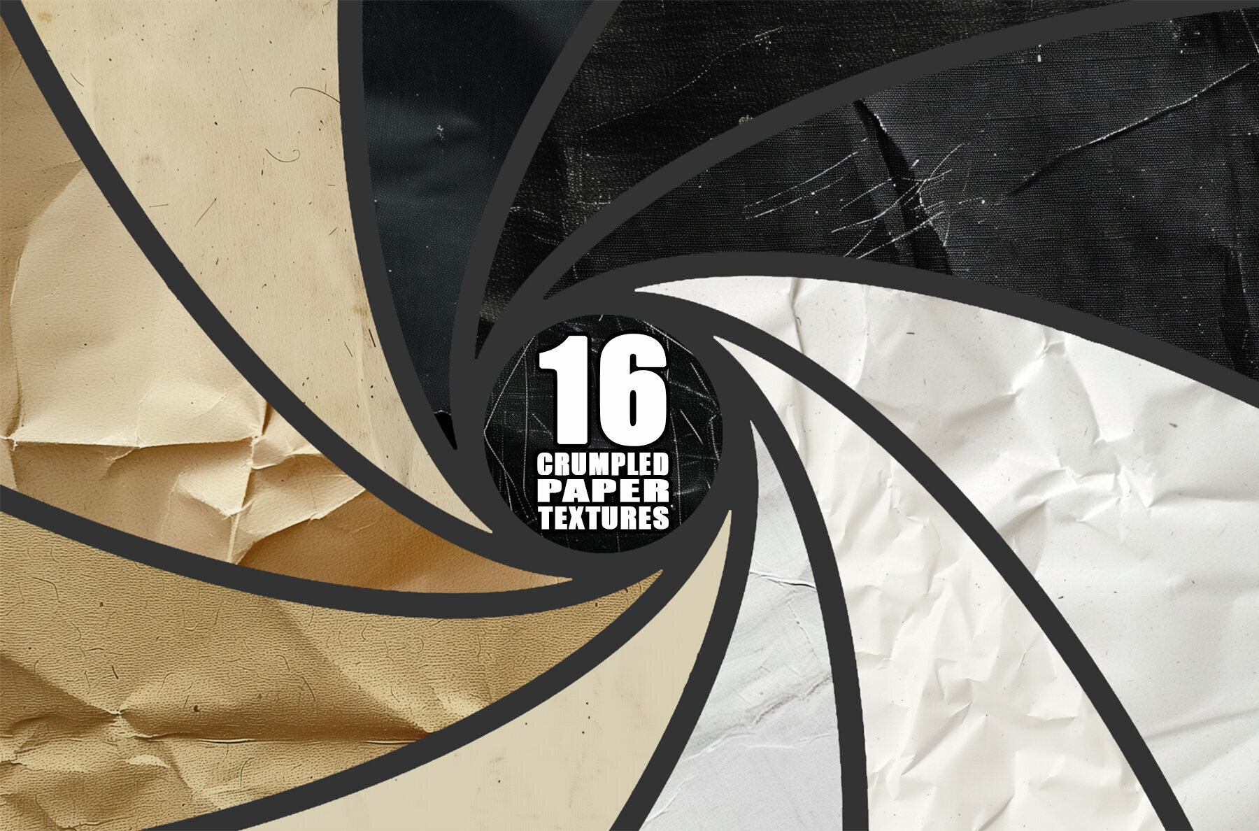 16 Crumpled Paper Textures 1