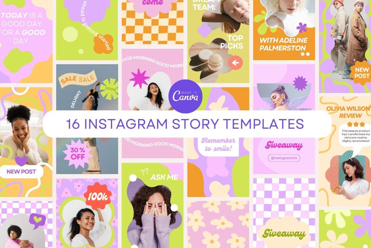 Bright   Bold Instagram Canva Templates 3