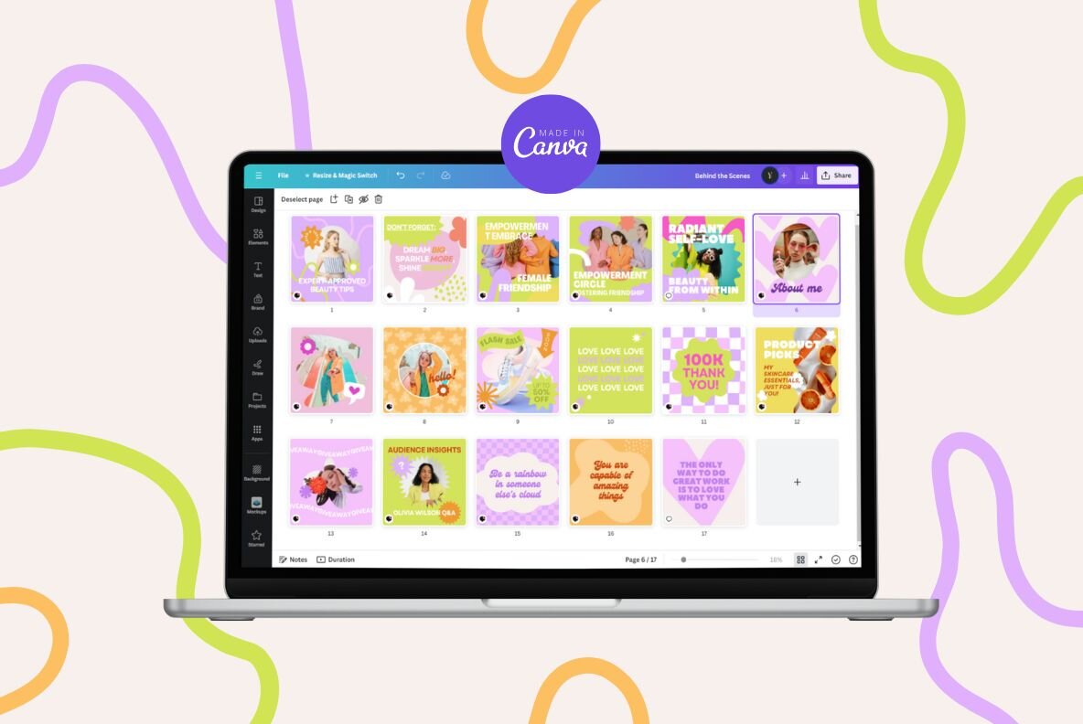 Bright   Bold Instagram Canva Templates 6