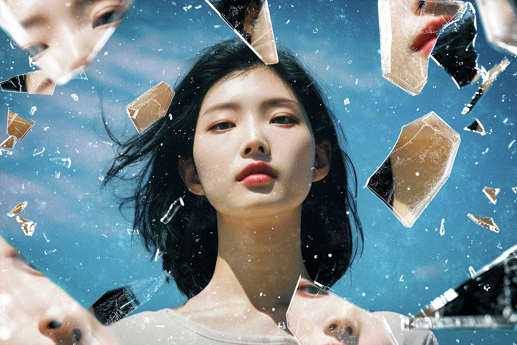 Shattered Glass Pieces Photo Effect 4