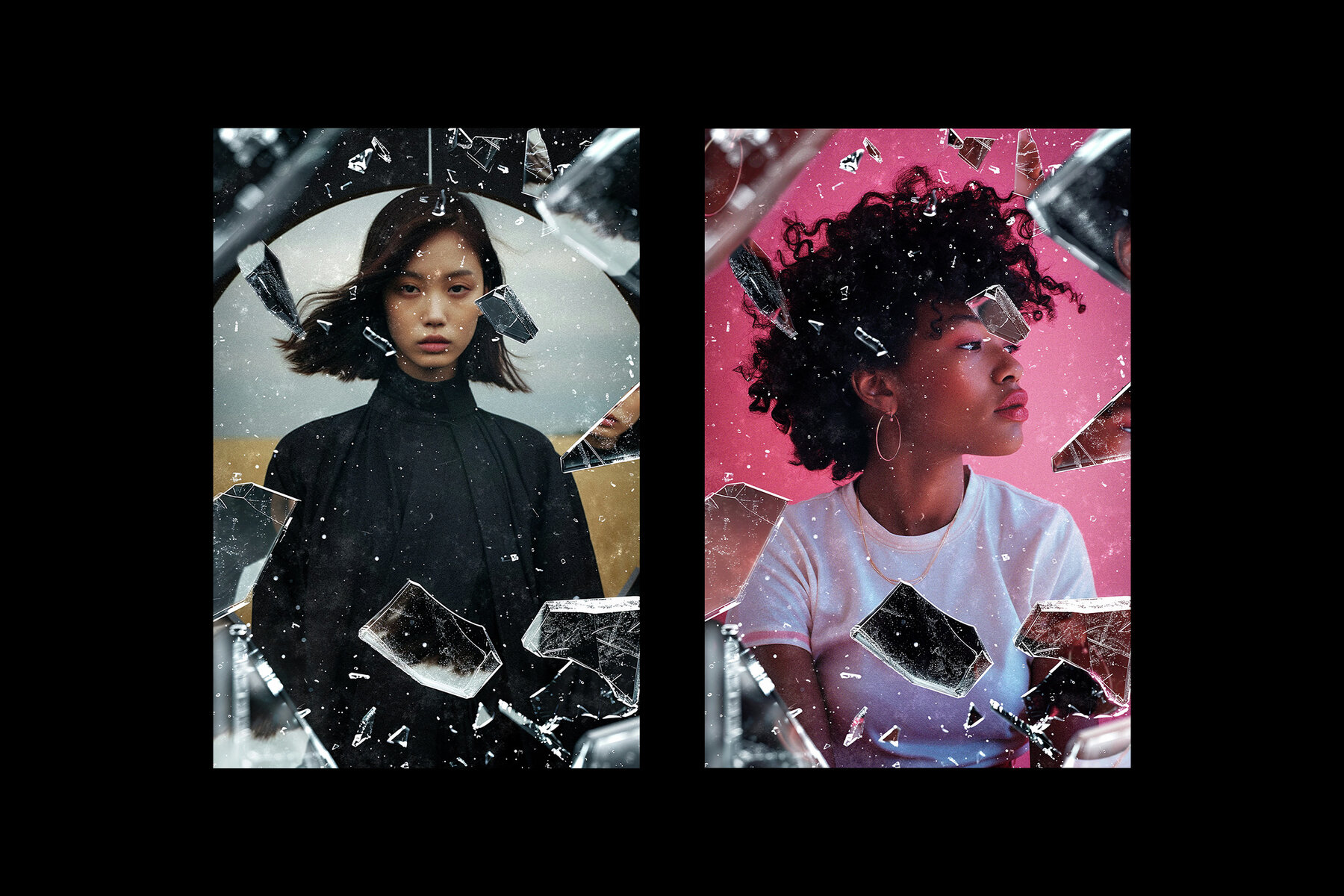 Shattered Glass Pieces Photo Effect 5