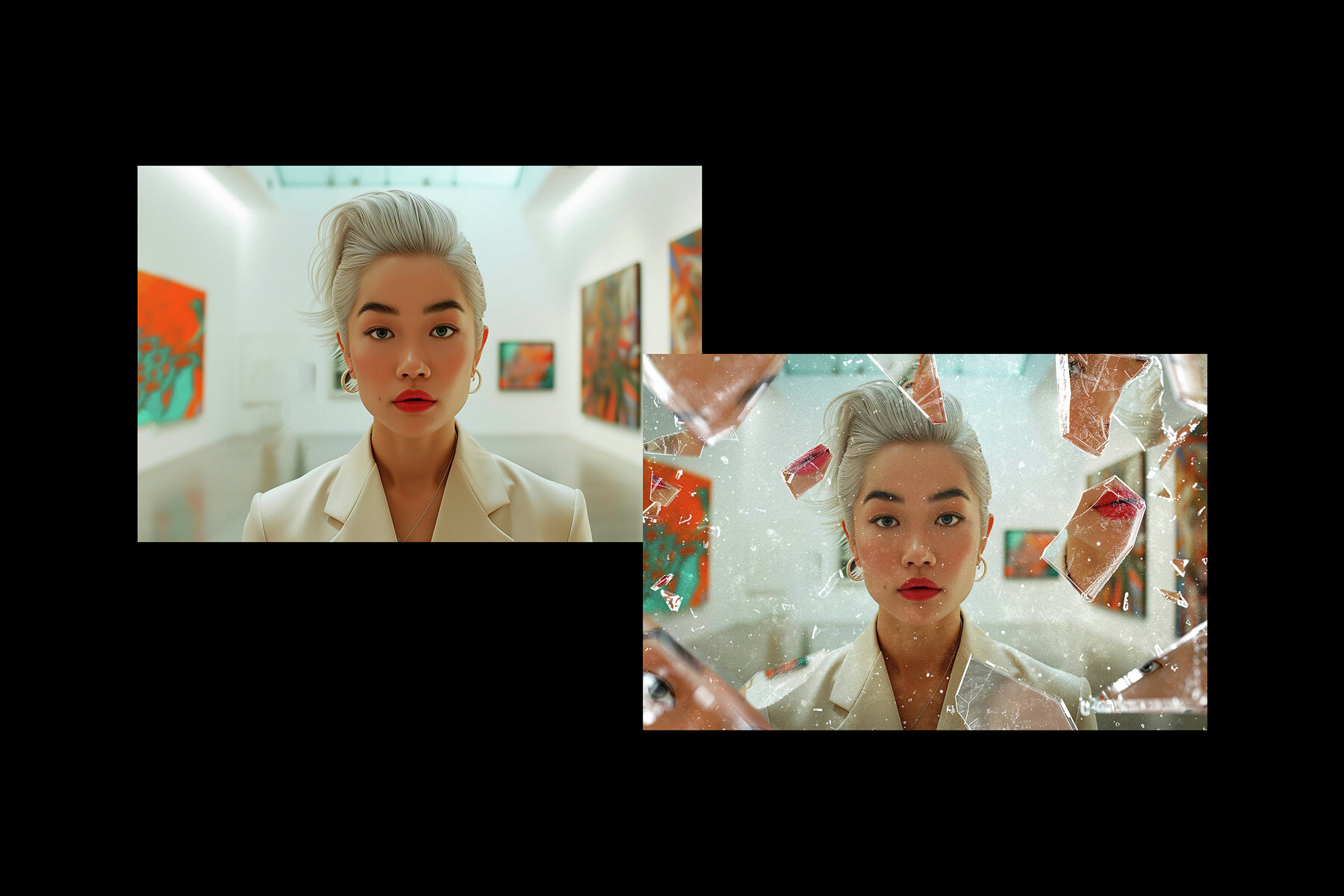 Shattered Glass Pieces Photo Effect 7