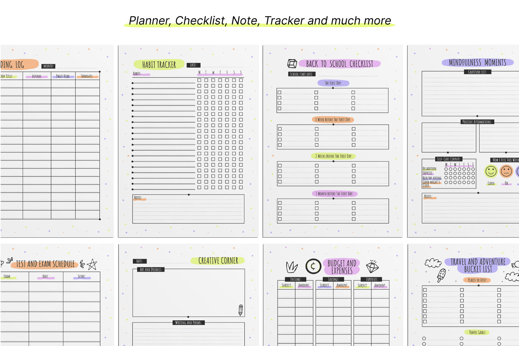 School Planner Canva Template 4