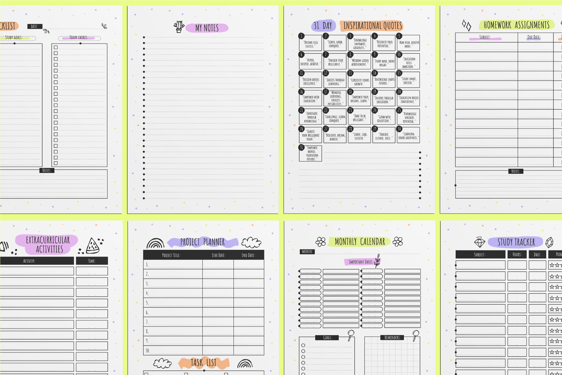 School Planner Canva Template 5