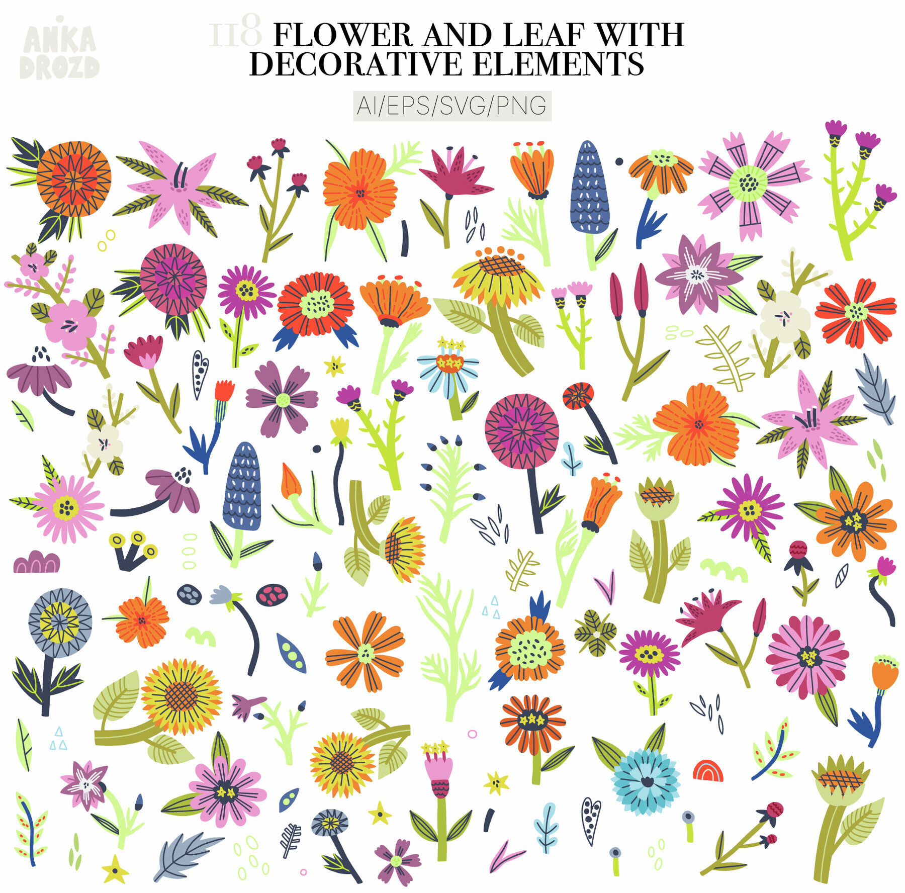 Hand Drawn Floral Collection 2