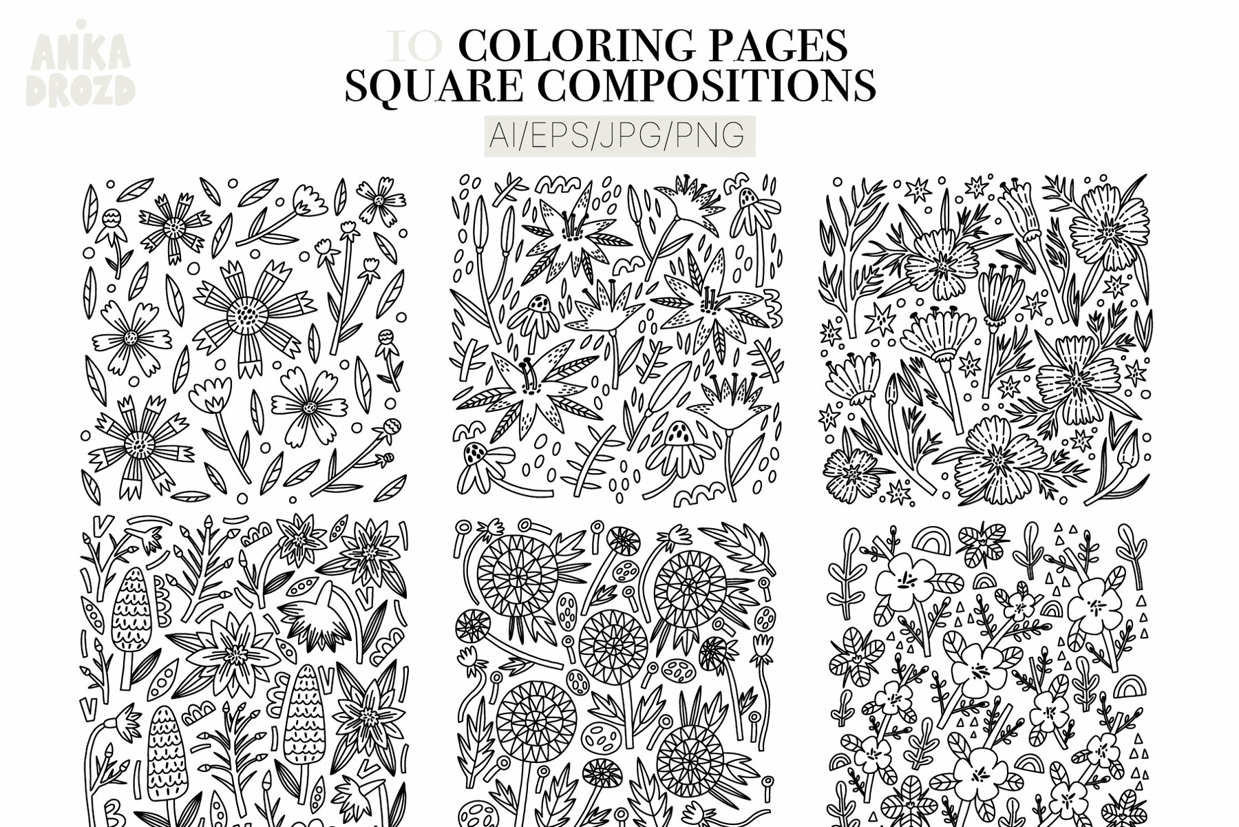 Hand Drawn Floral Collection 5