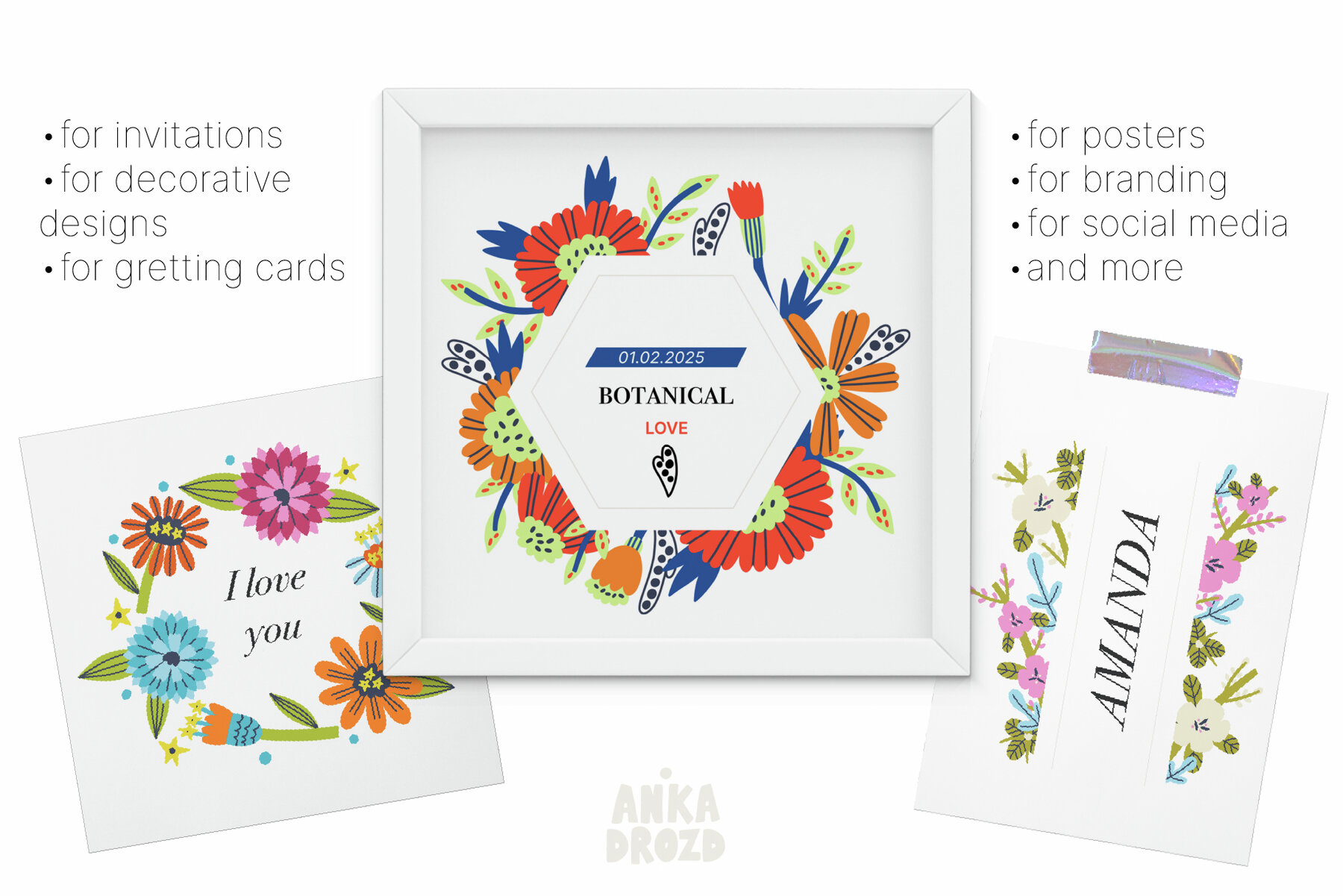 Hand Drawn Floral Collection 10