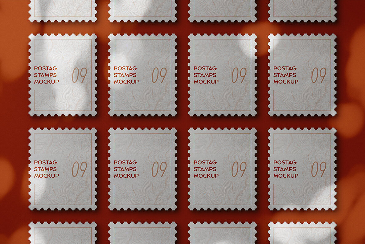Postage Stamps Mockup 3