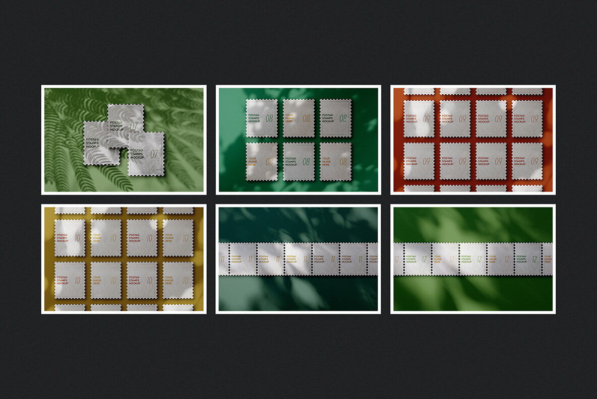Postage Stamps Mockup 5