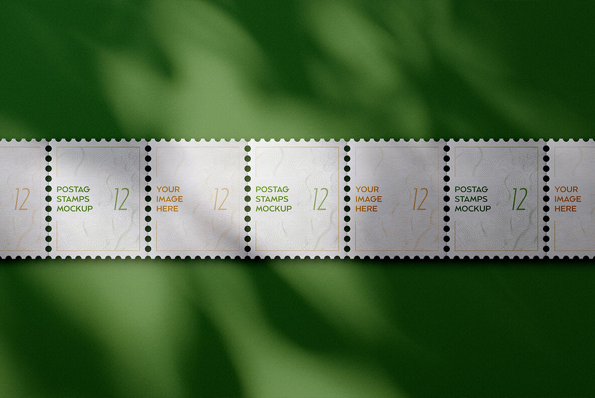 Postage Stamps Mockup 6