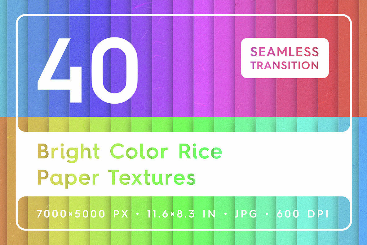 40 Bright Color Rice Paper Textures 1