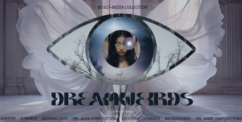 Dreamweirds mixed media collage set