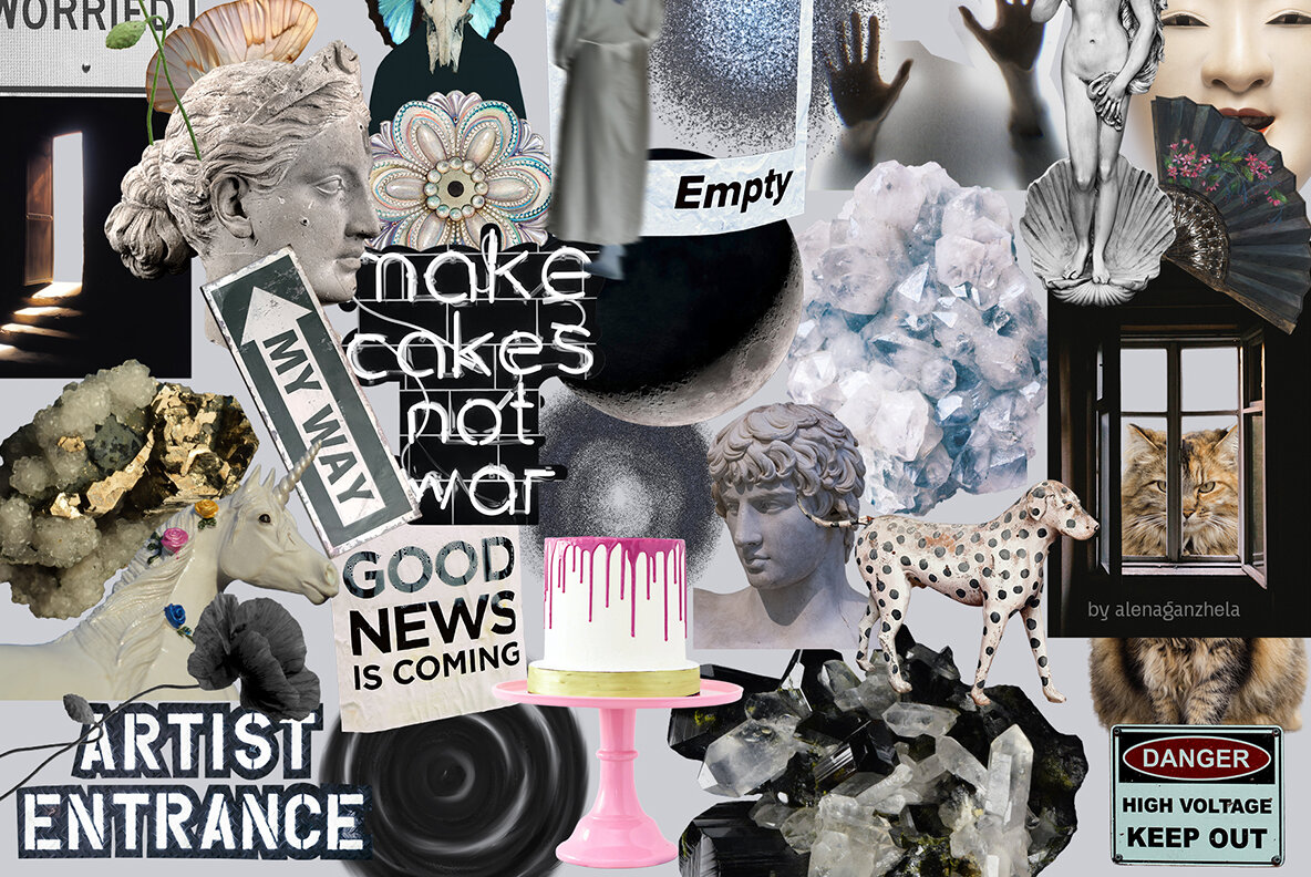 Dreamweirds mixed media collage set 11