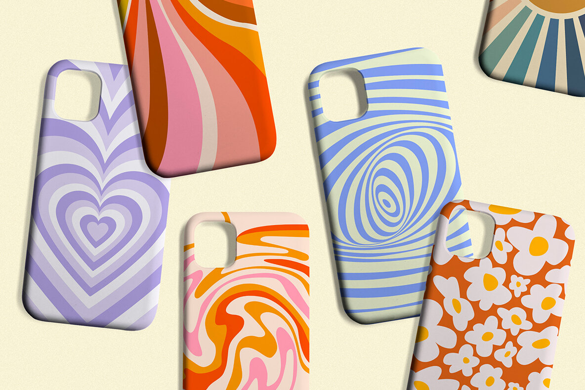 Retro Groovy Hippie Patterns 5