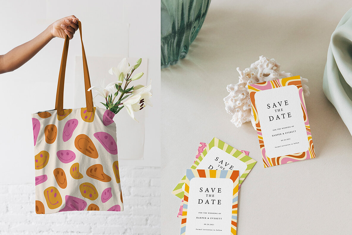 Retro Groovy Hippie Patterns 7