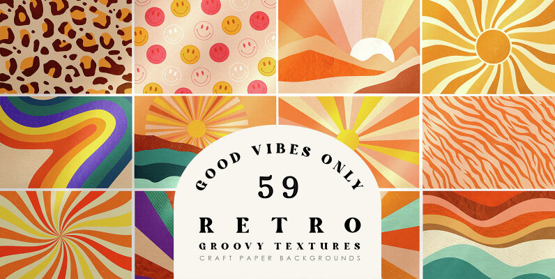 Retro Vibes Abstract Paper