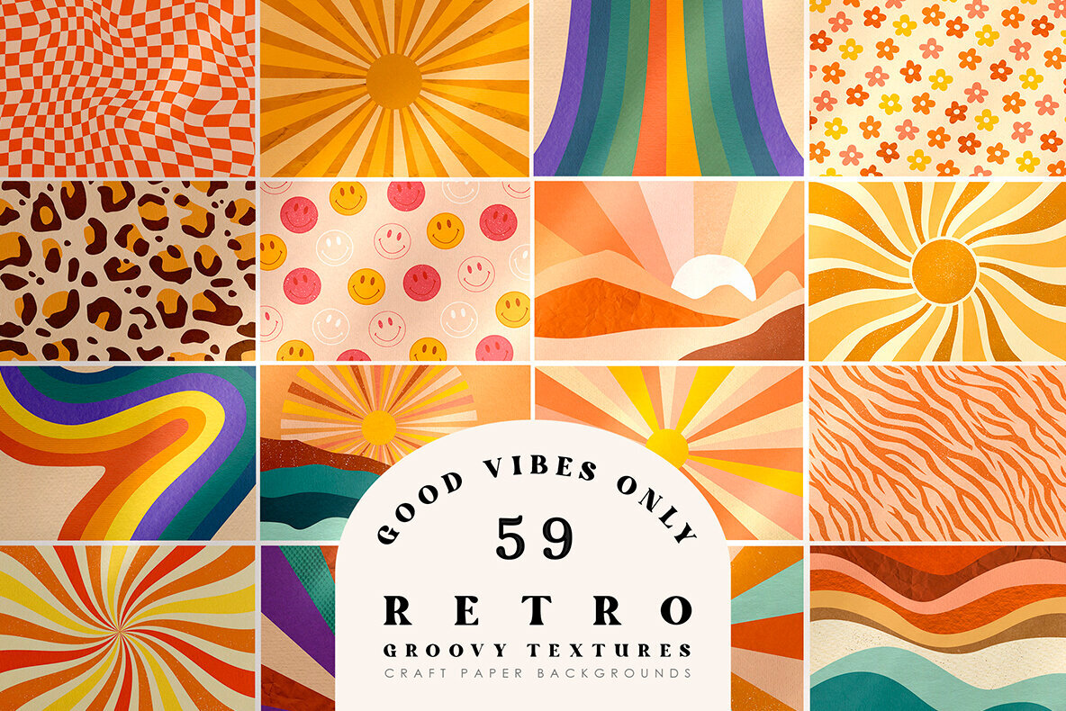 Retro Vibes Abstract Paper 1