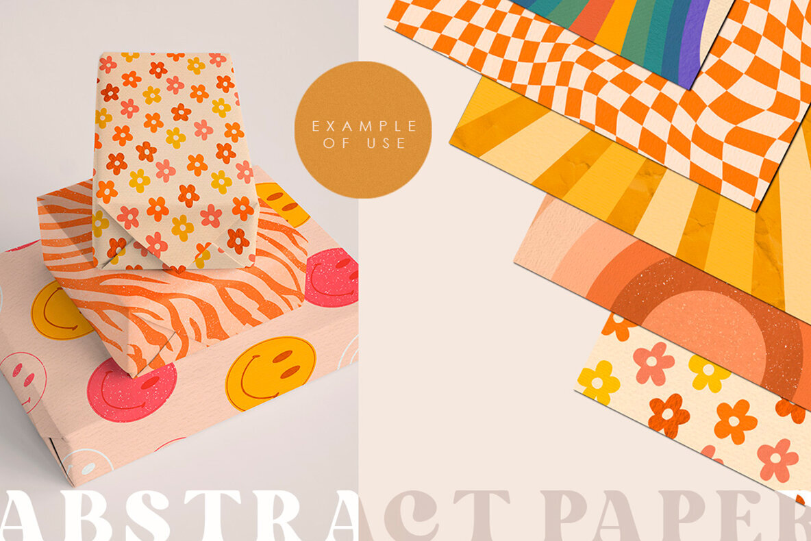 Retro Vibes Abstract Paper 2