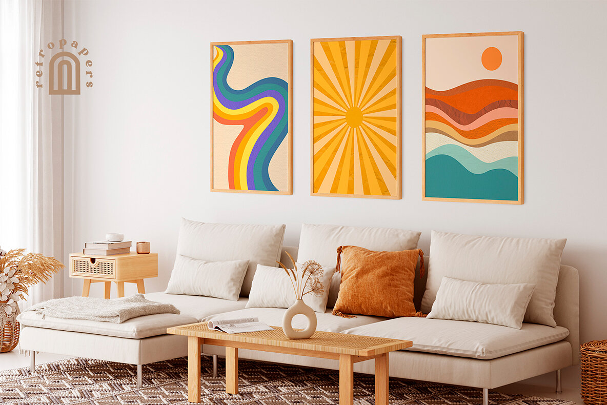 Retro Vibes Abstract Paper 4