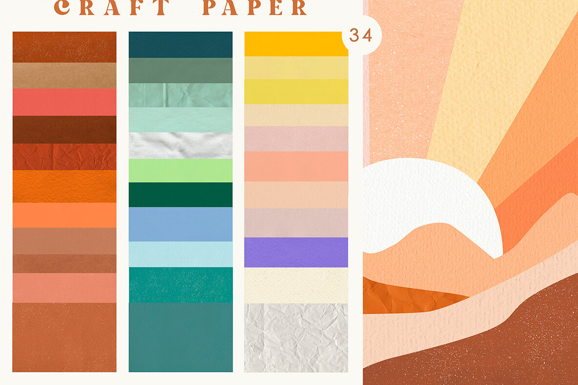 Retro Vibes Abstract Paper 7