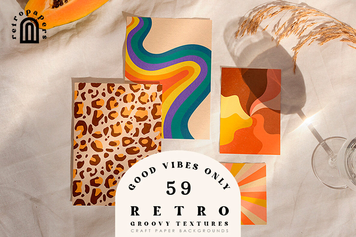 Retro Vibes Abstract Paper 12