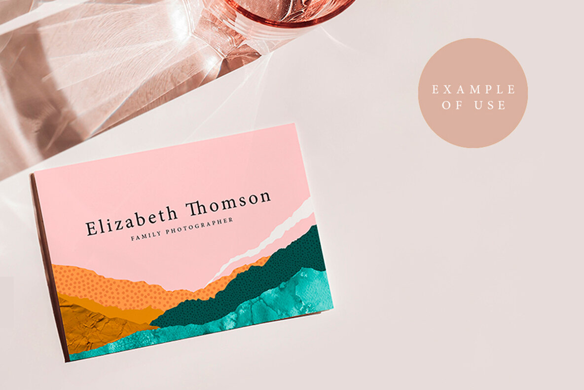 Abstract Landscape Collage Shapes 6