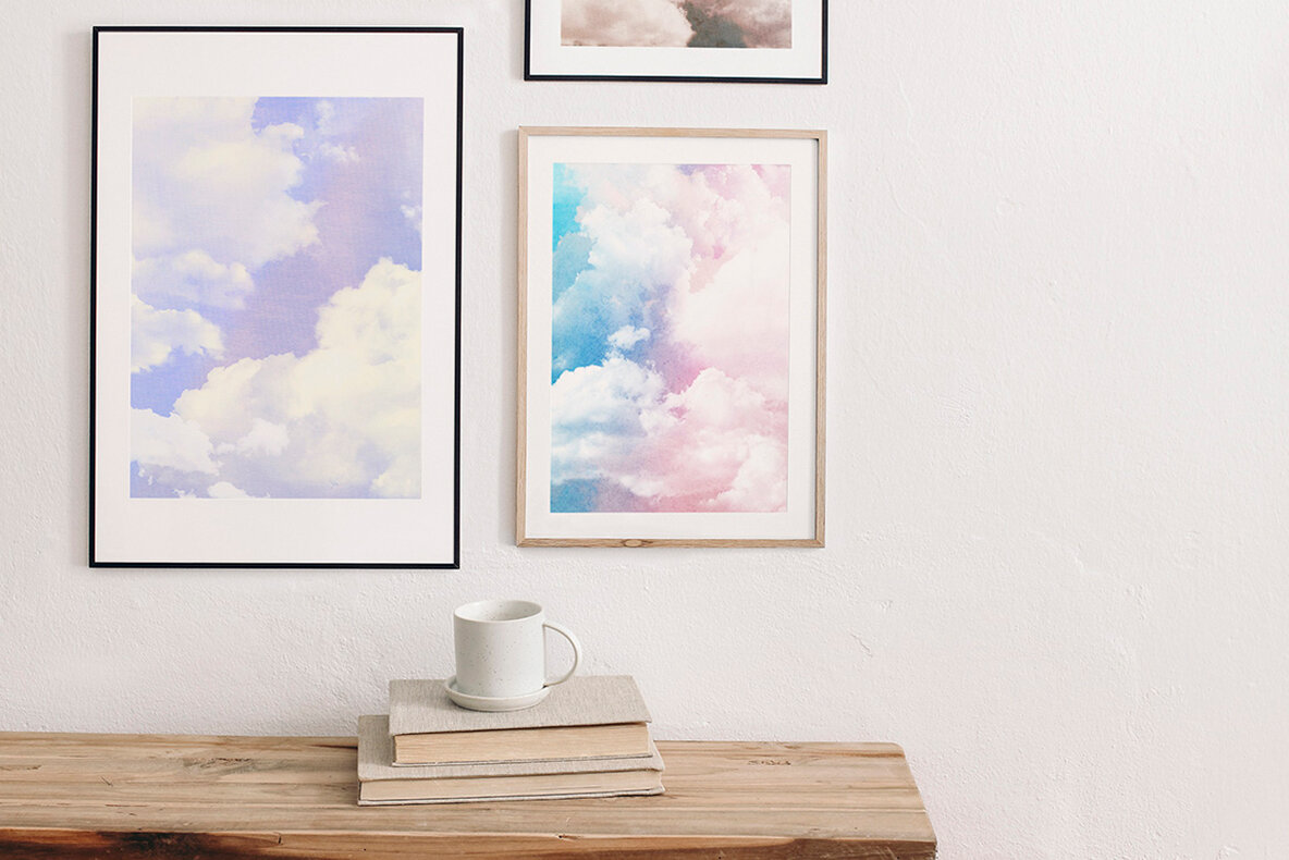 Cloudy Watercolor Abstract Textures 5