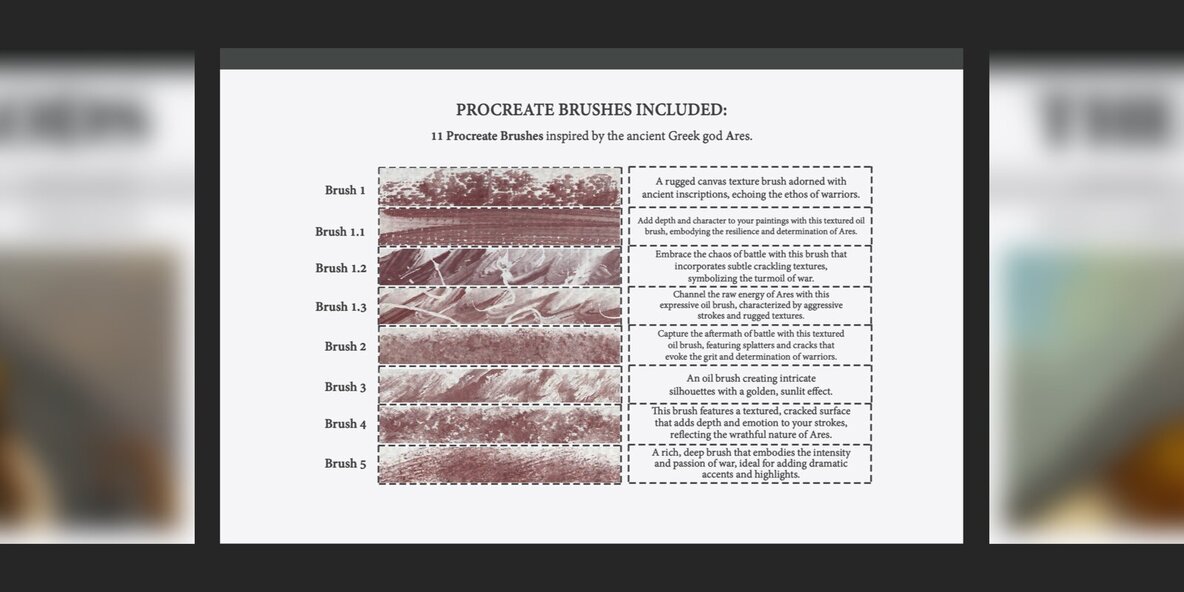 Ares God of War Procreate Kit 4