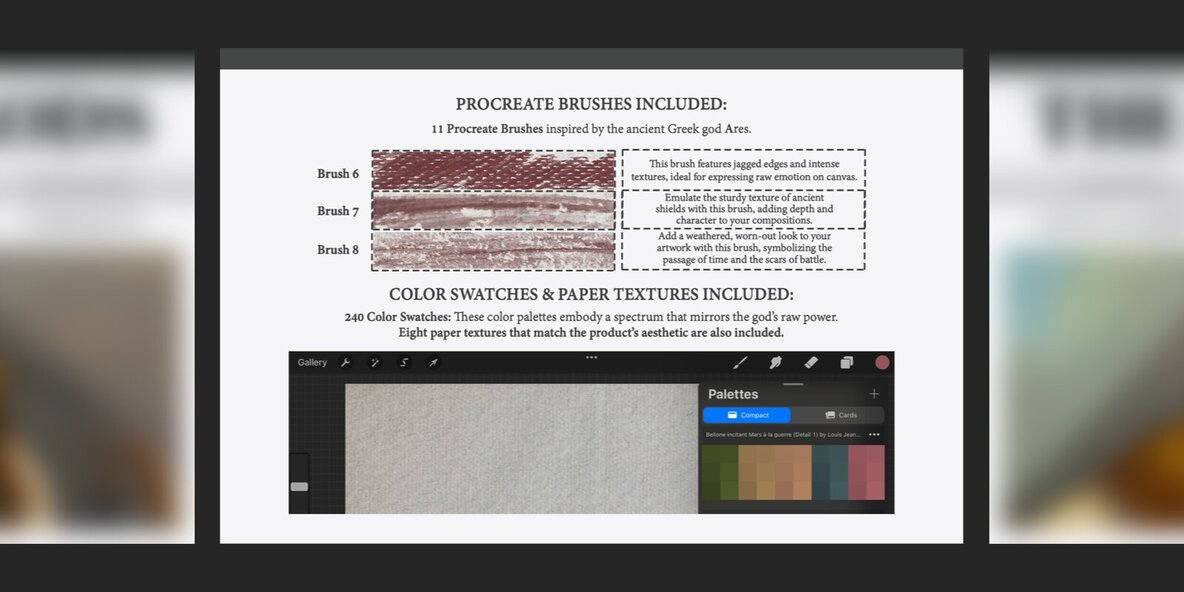 Ares God of War Procreate Kit 5