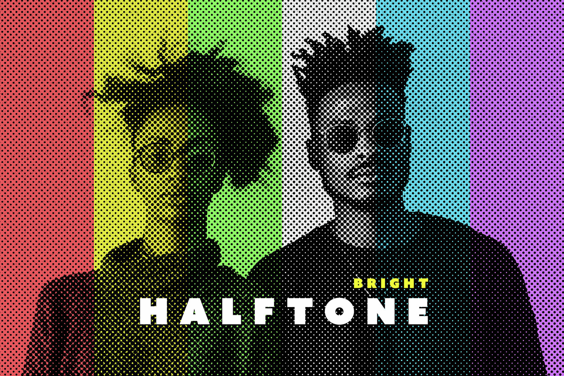 Bright Classic Halftone Photo Effect 1