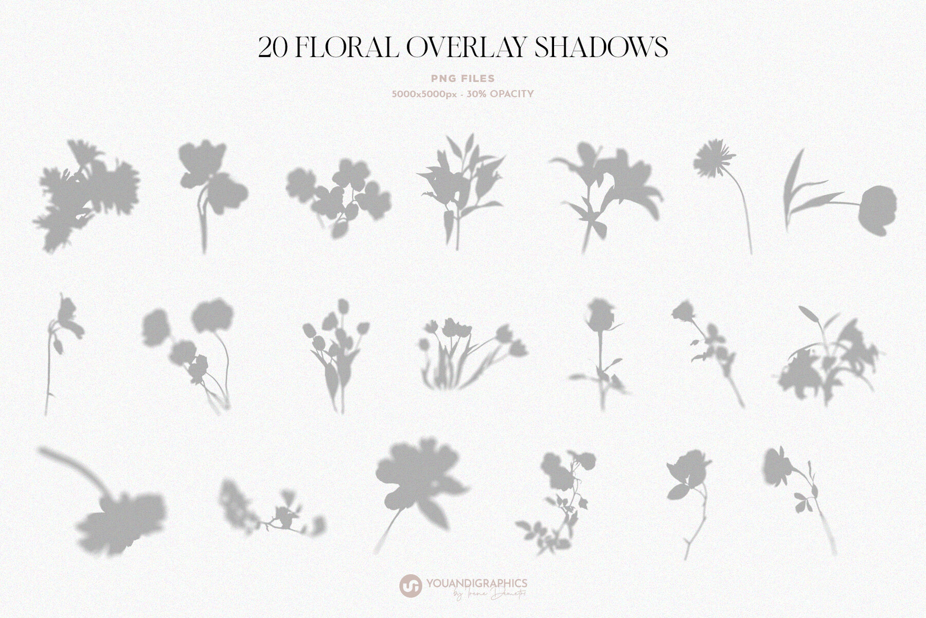 Floral Shadows Overlays 12
