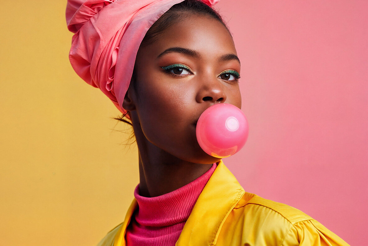 Girl with bubble gum 11